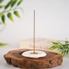 Ceramic White Lotus Alloy Incense Holder for Home Use - Suitable for Stick and Sandalwood Incense