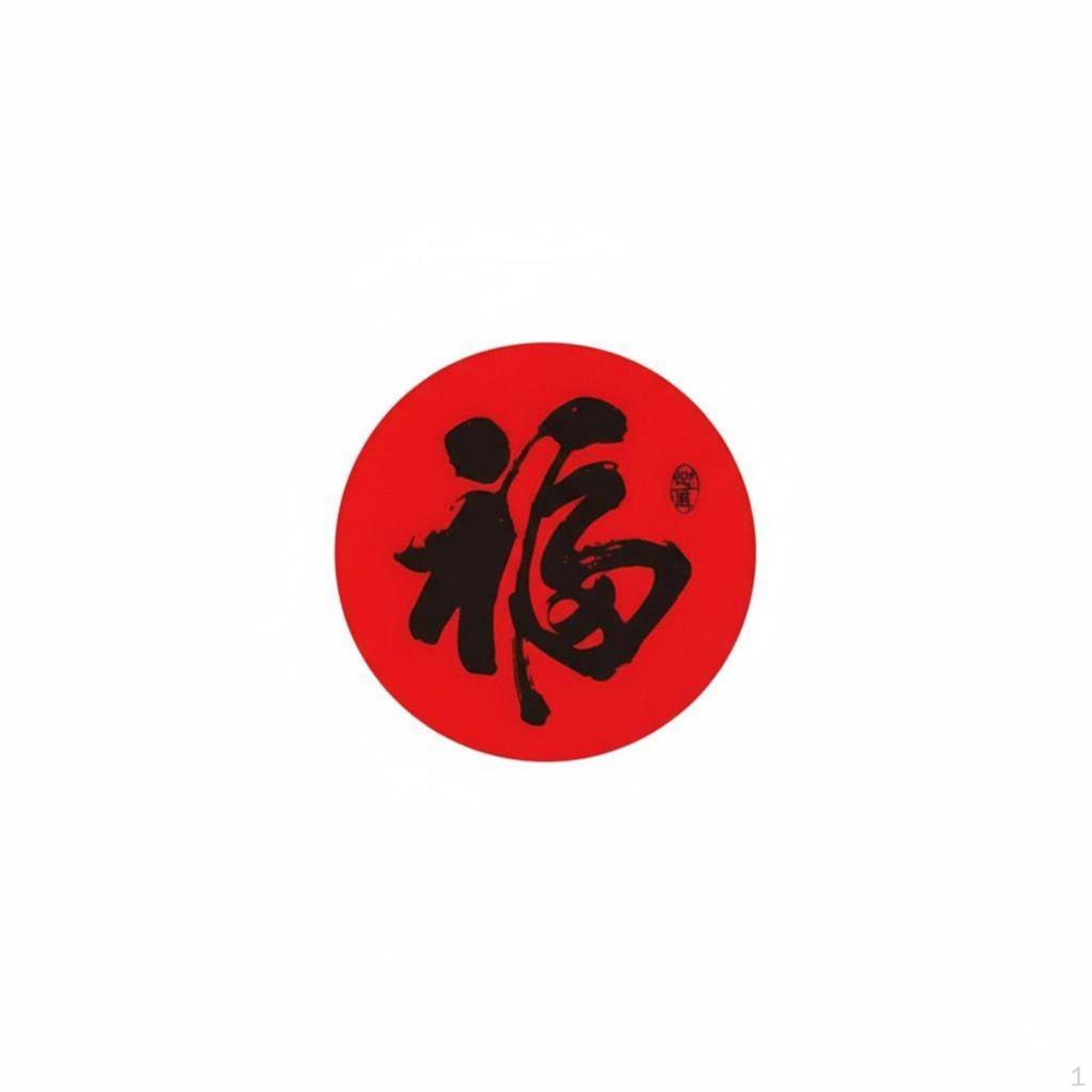Year of the Horse, Chinese Fu Character Sticker, ownFruit Milk Tea Decoration,