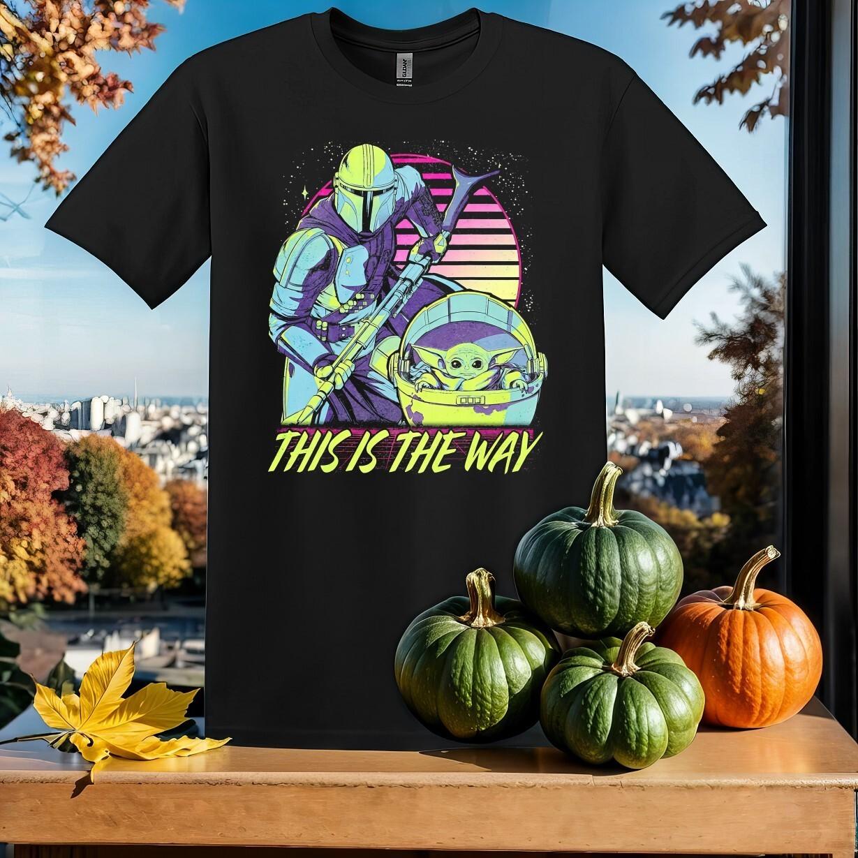 Retro Mandalorian Boba Fett And T-Shirt Mens Womens Tees Top T Shirt Mens Womens Tees Top Men Women Unisex Tshirt SY640 S