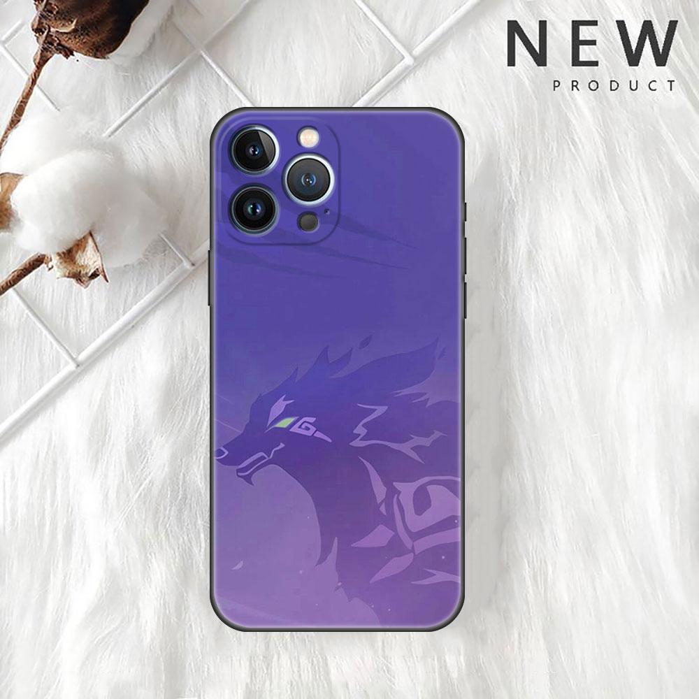 

Чехол Funda для Apple iPhone 14 11 13 7 12 Pro 7 XR XS Max 8 Plus 6 14Pro 13Mini черный мягкий чехол для телефона с логотипом Genshin Impact iPhone 6 6S