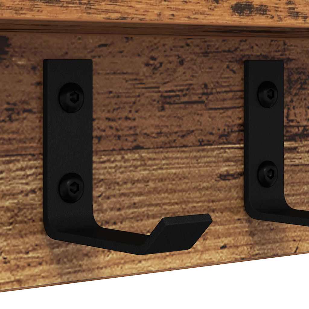 Wall Mounted Nightstand Reclaimed Wood 60 x 10.5 x 10.5 cm