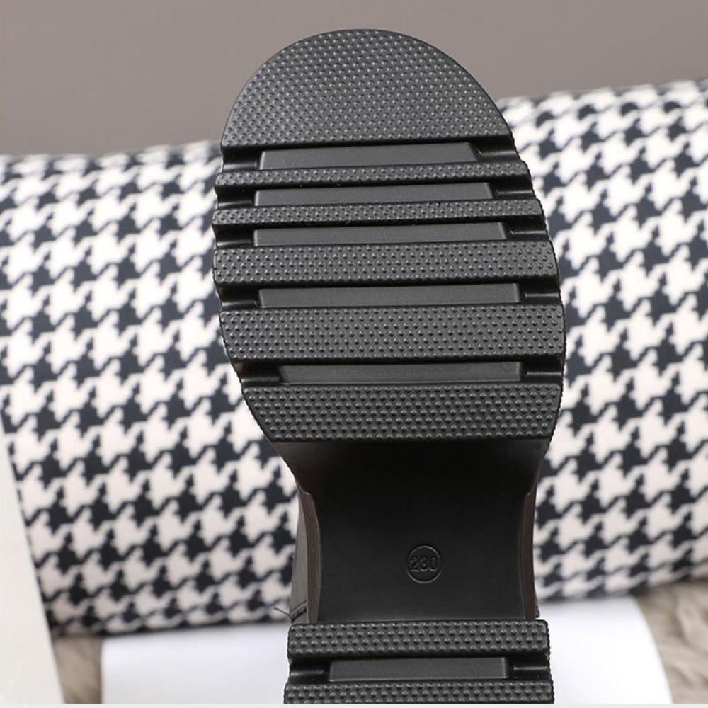 Женские осенне-зимние сапоги в рыцарском стиле в британском стиле на толстой подошве 39 — фото 13