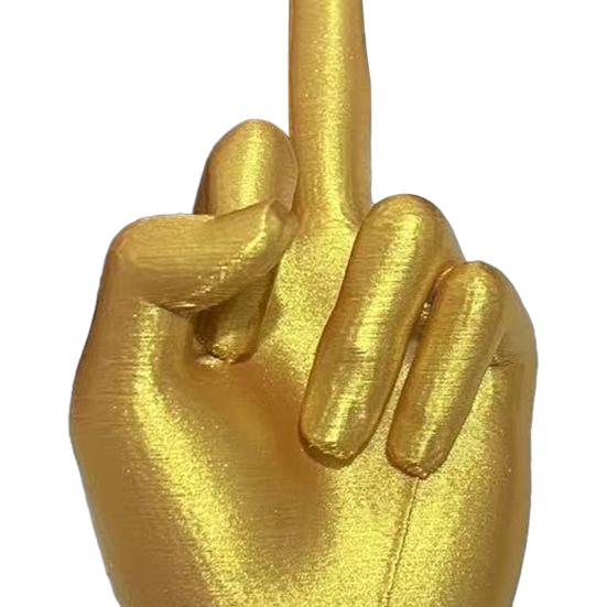 Julmittenfingerdekoration Rolig handgest Julgransprydnad Fräck Gyllene Mittenfinger Hängande Dekoration Skämtpresenter för Vuxna