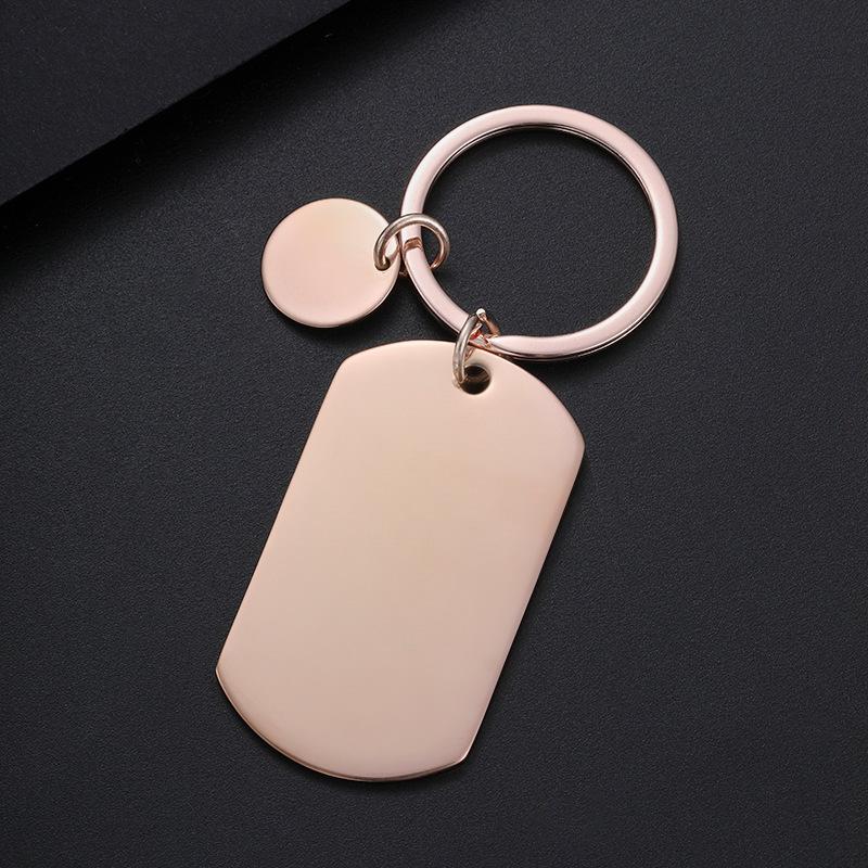 Stainless Steel Round Tag Keychain - Laser Color Print Blank, Ideal Festive Gift