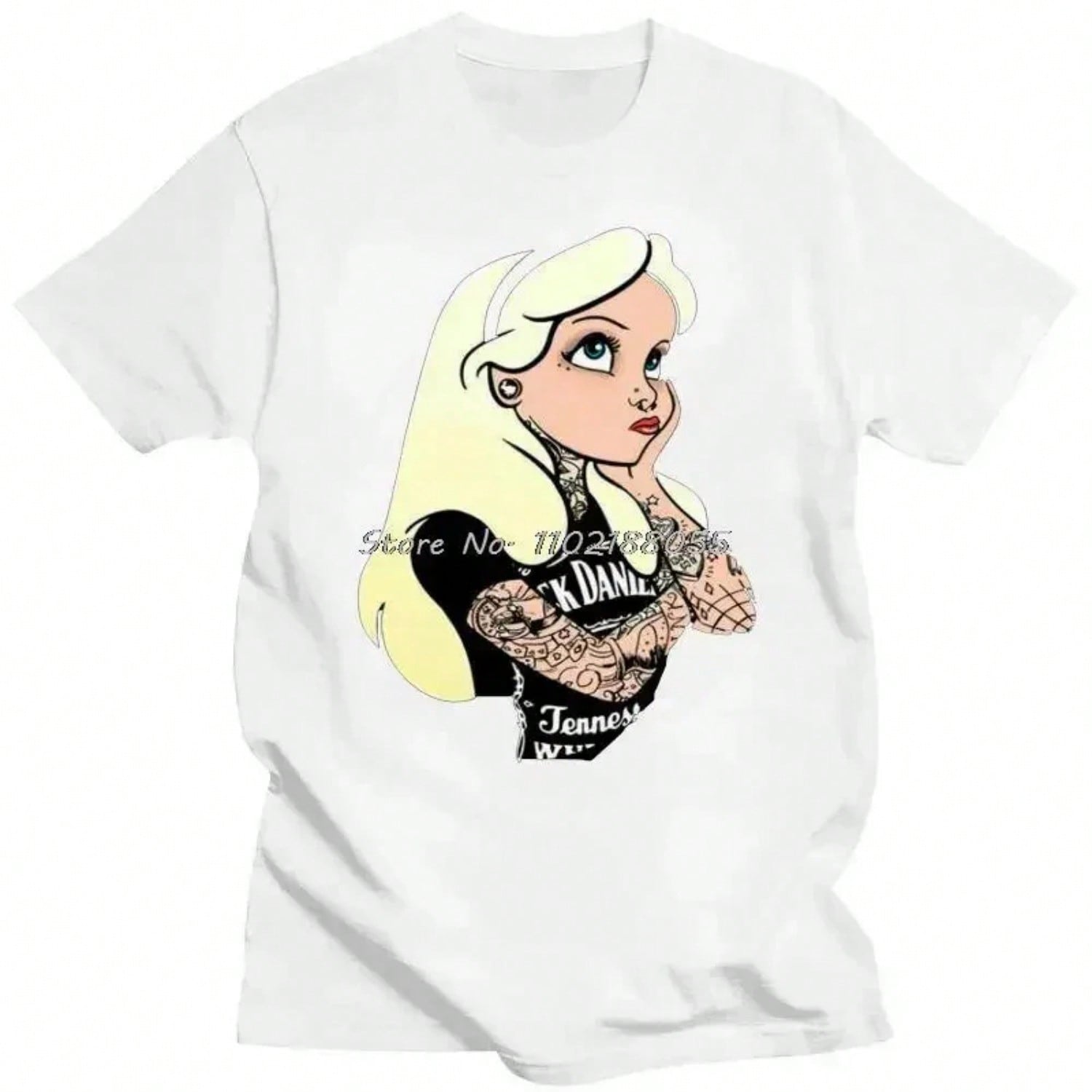 Anime In Wonderland Punk Rock T-Shirt unisex Wounisex Unisex Fashion Tshirt Hip Hop Harajuku Streetwear Y2k Top  Wounisex Clothing S разноцветный