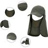 Detachable Sun Hat with Neck Face Flap Cover Outdoor Fishing Hats Sun Protection Visor