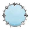 10Inch Double Row Tambourine Round Musical Tambourine Metal Bells Hand Held Percussion Drum with Ergonomic Handle Grip