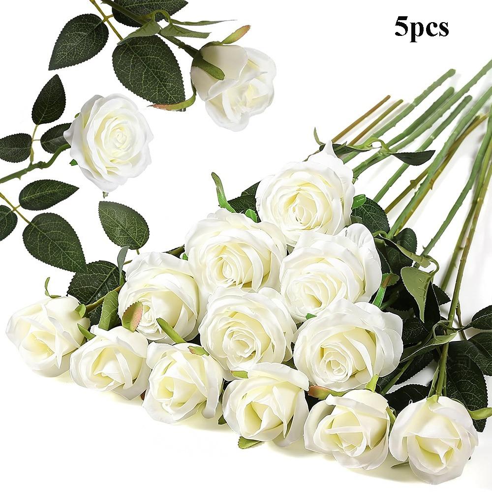 5pcs 10 Colors Simulated Rose DIY Party Decoration Artificial Flowers New Small Rose Home Decor