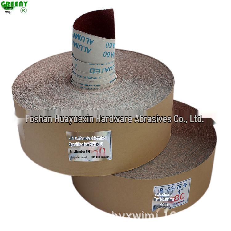 Silver Star JB-5 Woodworking Sandpaper Roll, 4.5" Hand-Tearable, 60-80 Grit, Soft Cloth TJ113