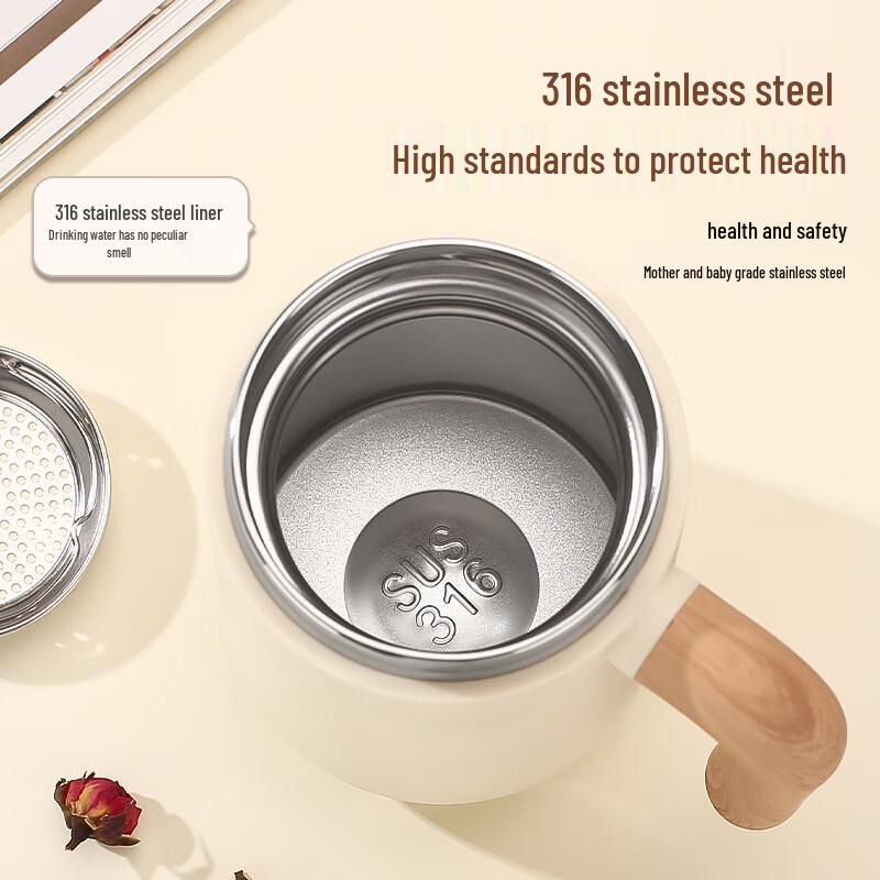 Shuixi SX 316 Stainless Steel Smart Insulated Tea Mug with Handle