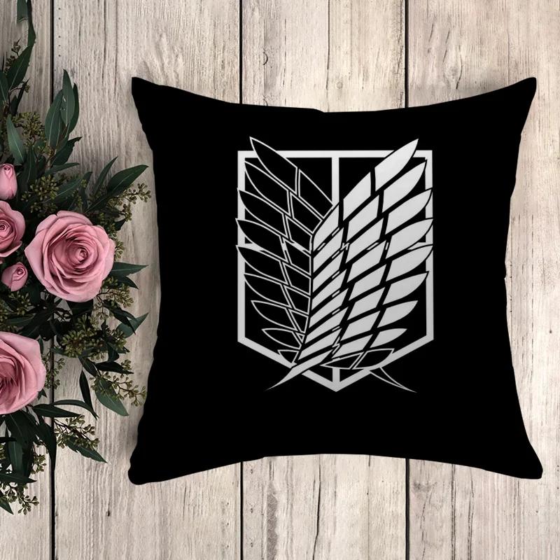 Anime Pillow Attack On Titan Cushion Covers for Bed Pillows Decorative Pillowcases  Fall Decor Pilow Cases Pillowcase