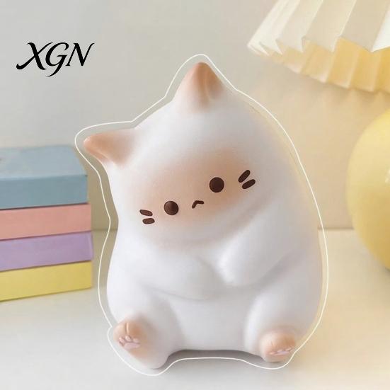 Nervousness Relief Toy Stress Cartoon Cat Soft Stretchy Fat Kitten Squeeze Relaxation Anxiety Reduction Animal Sensory Party Favors Gadget