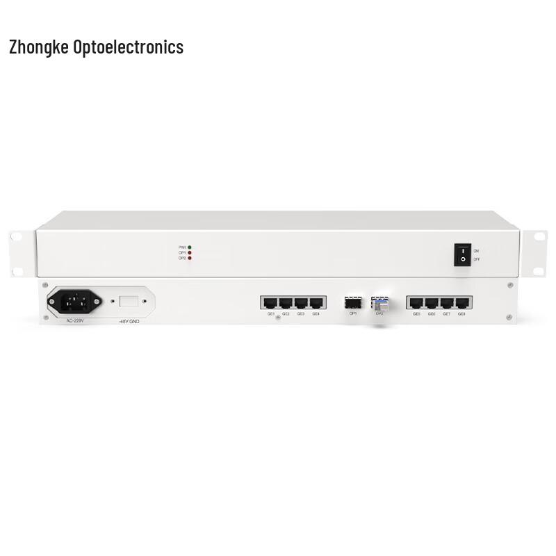 Zhongke Optoelectronics 8-Port Gigabit Physical Isolation Fiber Media Converter