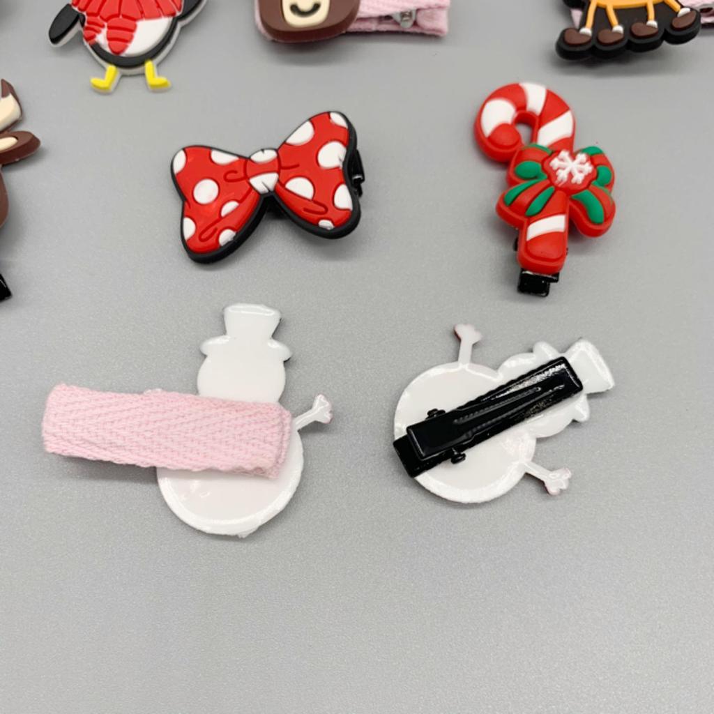 Christmas Cartoon Hair Clips for Girls: New Year Side Clips for Baby and Kids