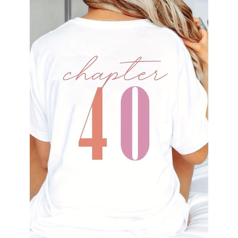 Damen Vintage 1984 40. Geburtstag Jahresdruck T-Shirt - Weiches Rundhals Kurzarm-T-Shirt mit 1984 Druck Lässige Kleidung oder Geschenk Geeignet für Damen