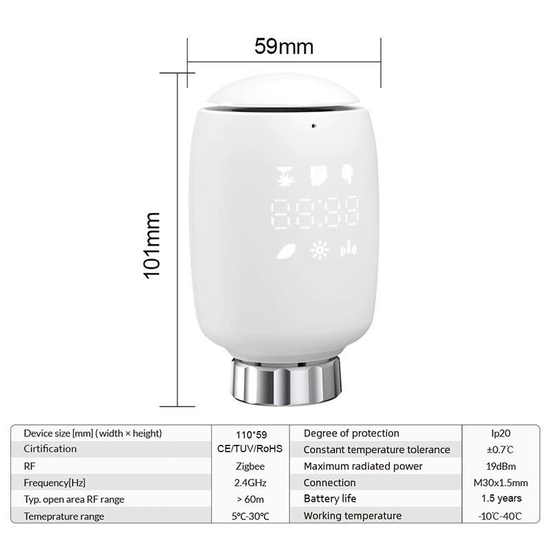Intelligent Thermostatic Valve Radiator Controller Mobile APP Control Intelligent Thermostat