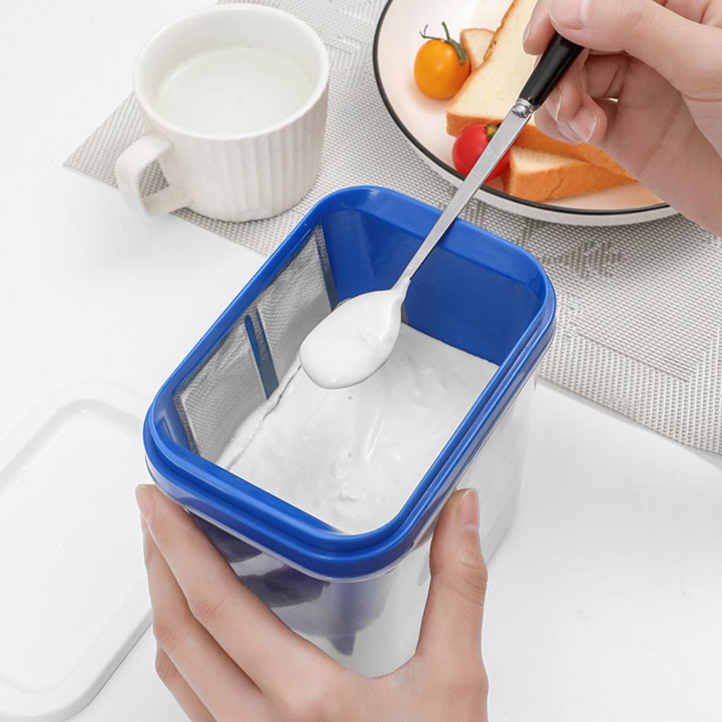 Yogurt Filter Greek Yogurt Strainer Fine Mesh Yogurt Filter W Lid Reusable Cheese Yogurt Whey Separator Portable Yogurt Parfait