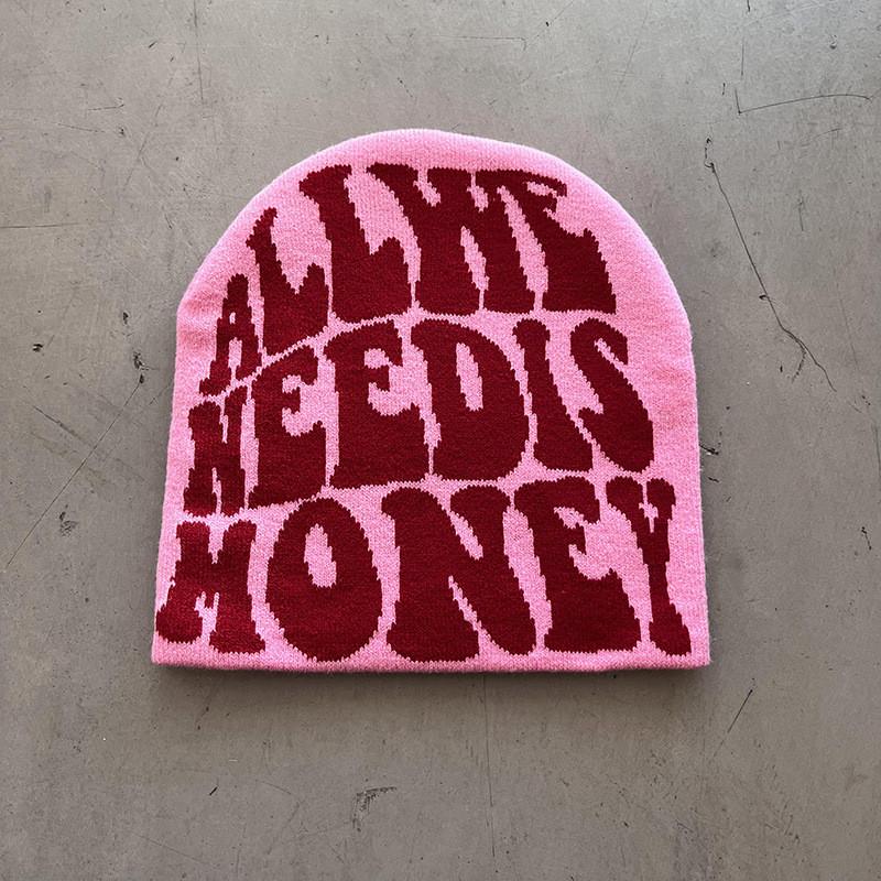 

Personalized Wool Beanie With Letter Embroidery For Cold Weather Adults Pink