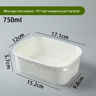 Microwavable Disposable White Kraft Paper Meal Box