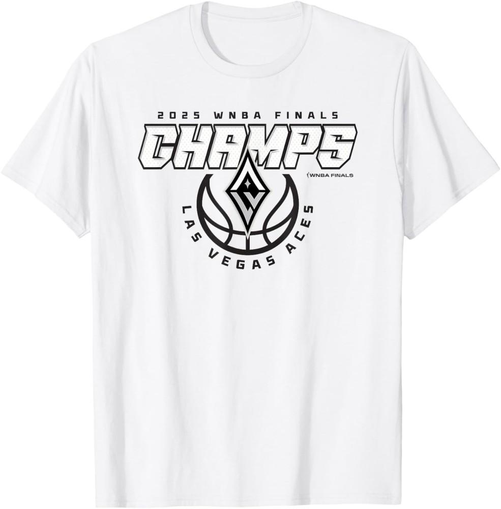 WNBA Official Las Vegas Aces 2025 Champions High Roller Unisex T-Shirt XXL