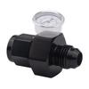 Fuel Pressure Fitting 6AN Male To Female with 1/8 NPT Gauge Port Hose Adapter