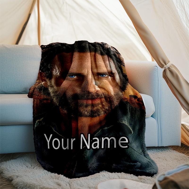 Custom Name The Walking Dead Theme Printed Blanket - Perfect for Couch, Bed, Travel & Outdoor Use | Machine Washable, Cozy & Durable.