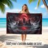Space Cosmic Theme Soft Beach Towel Personalized Custom Name Text Towel Portable for Beach Pool Travel