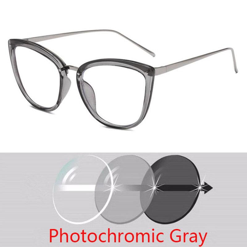 Feminine Optical Myopia Glasses Vintage Brand Design Clear Cat Eye Blue Light Blocking Glasses Women Eyeglasses Degree 0 To -6.0