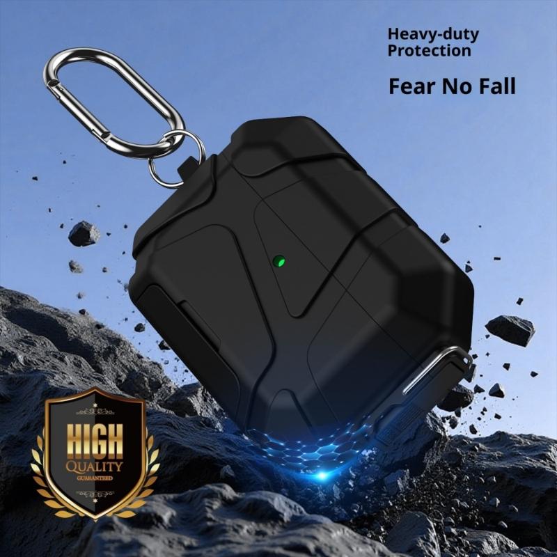 Secure Lock Protective Earphone Case Phone Stand 2 in 1 Design For Pods Pro3 With LED Charging Light