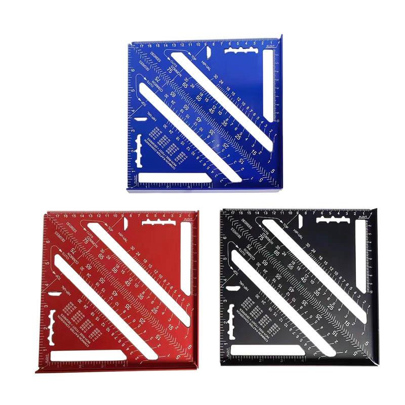 Aluminum Alloy Triangle Ruler High Precision Clear Scales 1Pcs Lightweight Portable Gauge for Engineer Woodworking Projects