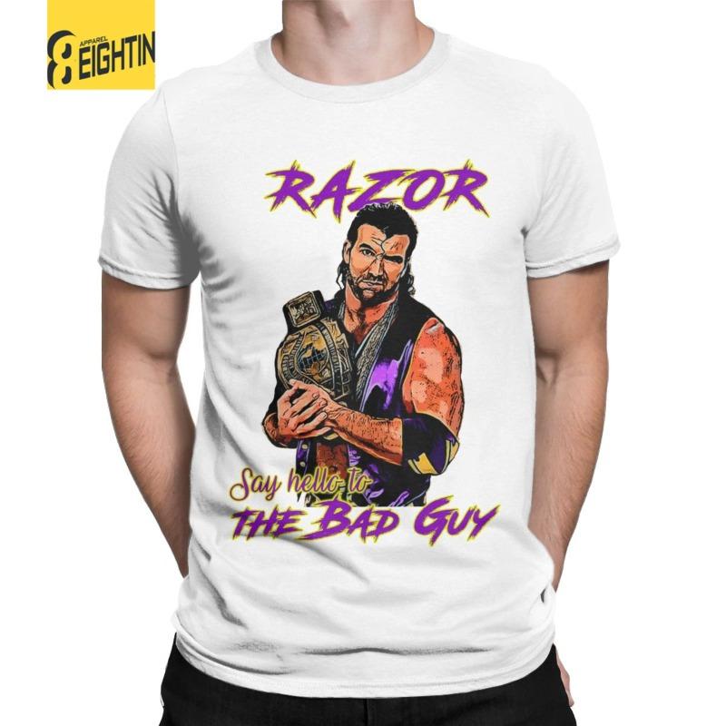 Men's Razor Ramon The Bad Guy T Shirts Wrestling Legend Tops Awesome Short Sleeve O Neck Tees Summer T-Shirts