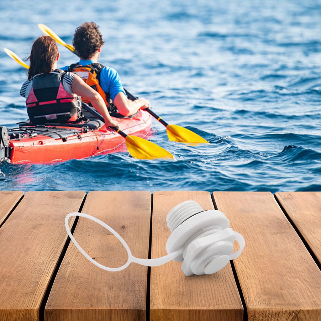 White Boston Air Valve One-way Inflation Valve Airbeds Approx. 22mm BIGMOUTH Boats Canoes Kayaks Plastic Pool Rafts