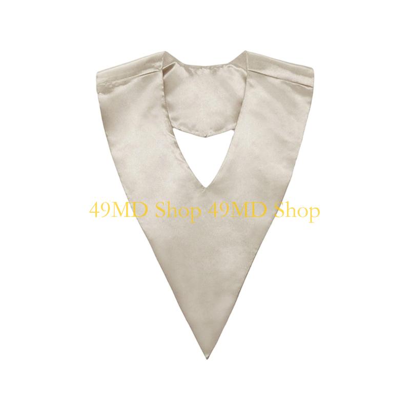 49MD Contemporary Satins Graduation Stole Triangular V Design For University