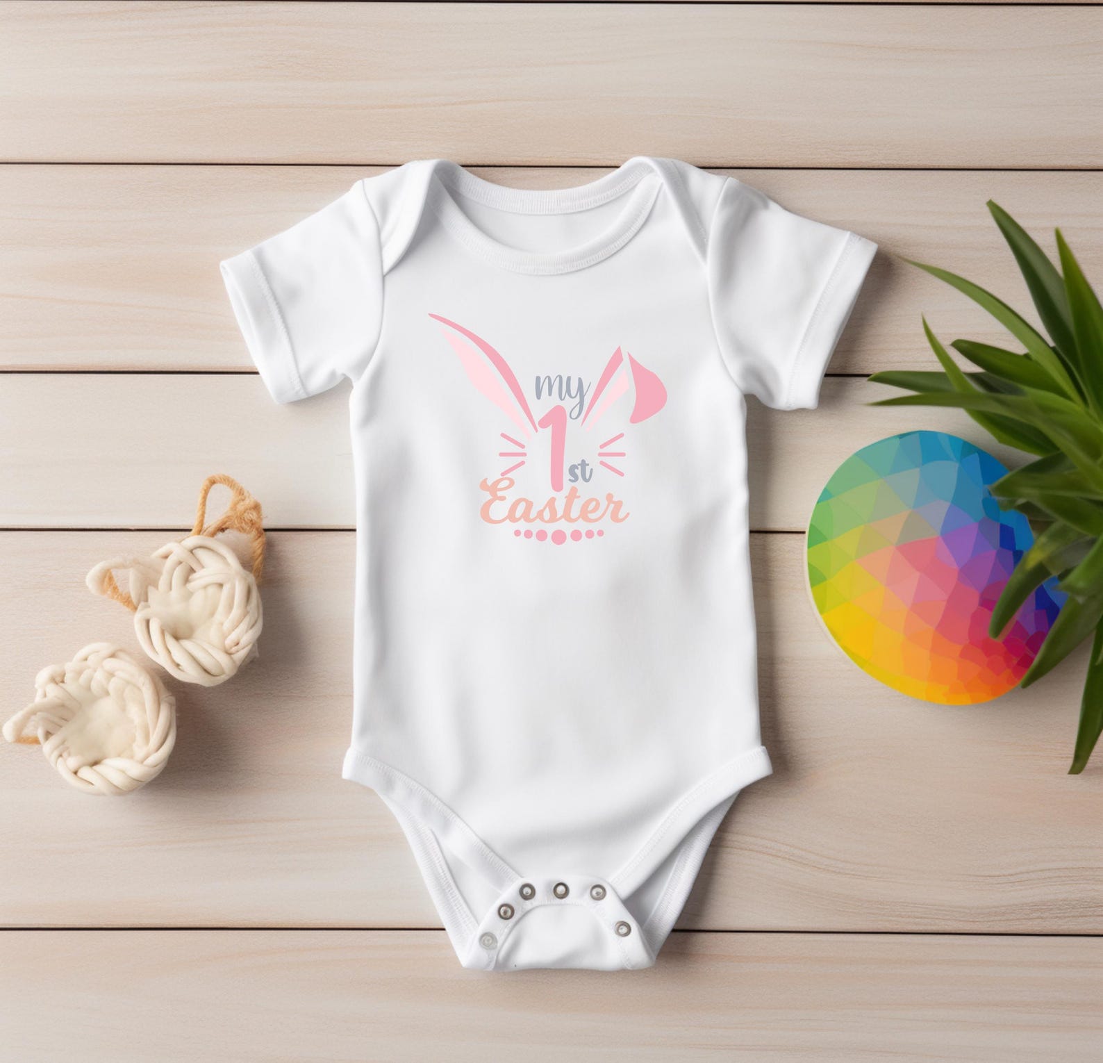 Girls My First Easter Baby Vest. multiple images to choose. 1 st Easter holiday clothing 2XL