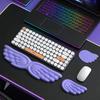 Angel Wing Keyboard Mice Wrist Computer Arm Rest Nonslip Coaster Cushion for Game Typing Office
