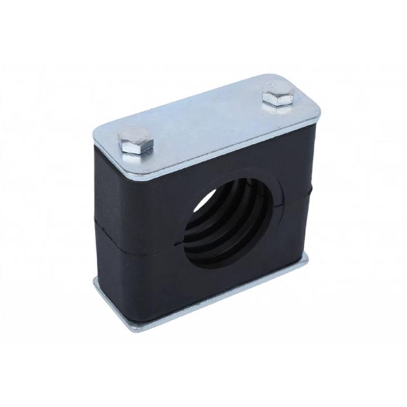 2PCS Black Pipe Clamp Bolted Plastic Clip Tube Fastener 6-50mm Diameter for Fixing And Binding