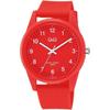 [citizen Q Q] Analog Waterproof Urethane Strap Watch Vs40 007 Red Red