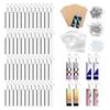 Thermal Transfer Earrings Sets with Earring Hooks Ear Plugs Jump Rings Kraft Paper Sublimation Earring Blanks Products