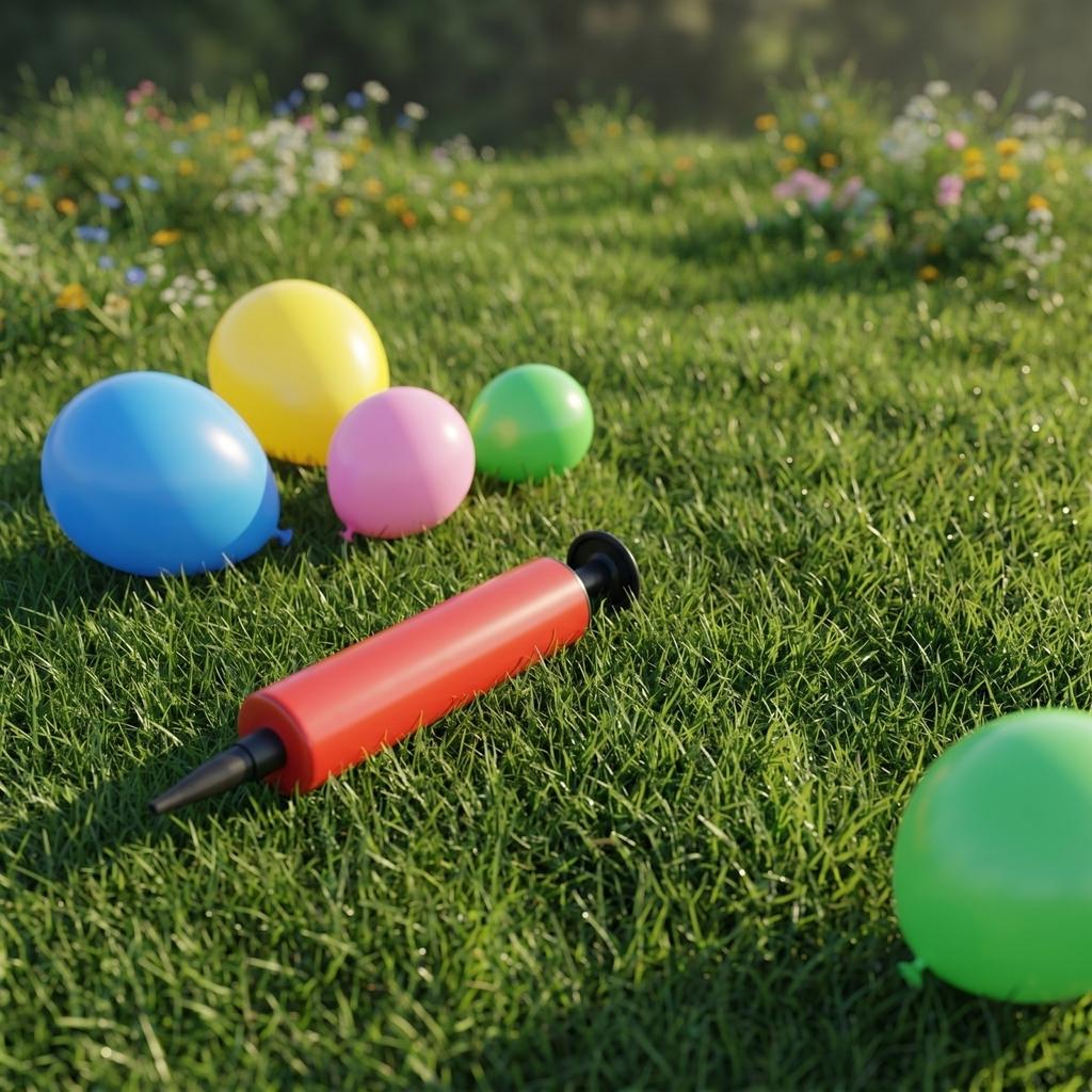 Manual Balloon Pump 18cm Handheld Air Inflator Portable Lightweight Plastic Balloon Pump for Party Decorations and Events