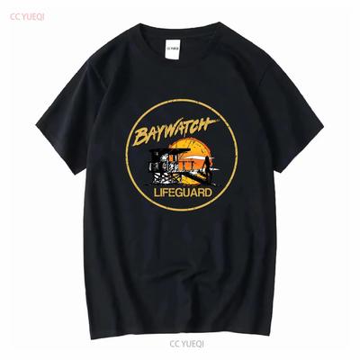 Baywatch Mens Lifeguard T Shirt Small Cherry Vintage Washed Casual Stylish Graphic Versatile Comfortable Top For Everyday Wear