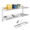 Double Steel Wall Shelf, Adjustable, 120cm