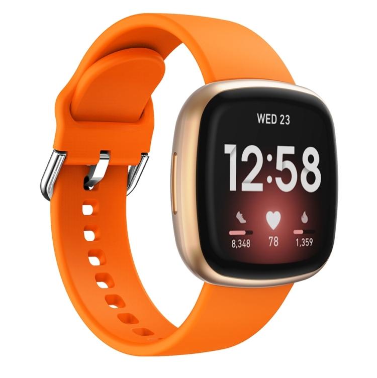 For Fitbit Versa 3 Silicone Watch Band(Black)