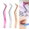 1Pc Eyelash Tweezers Comb Stainless Steel False Eyelash Aids Lash Tweezers Curler Lashes Extension Supplies Beauty Makeup Tools