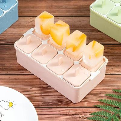 8 Mřížková DIY forma na nanuky Plastové formy na zmrzlinu s tyčí Letní dětská DIY forma na zmrzlinu Kuchyňka Domácí forma na mraženou zmrzlinu