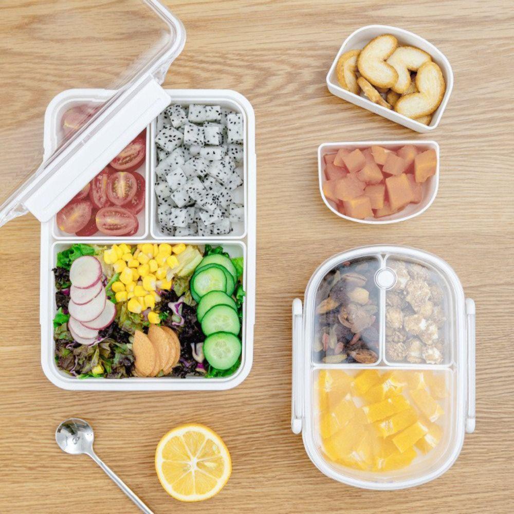 Heat-resistant Lunch Box Leakproof Divided Compartment Food Storage Box Portable Refrigeratable Fruit Storage Box Work