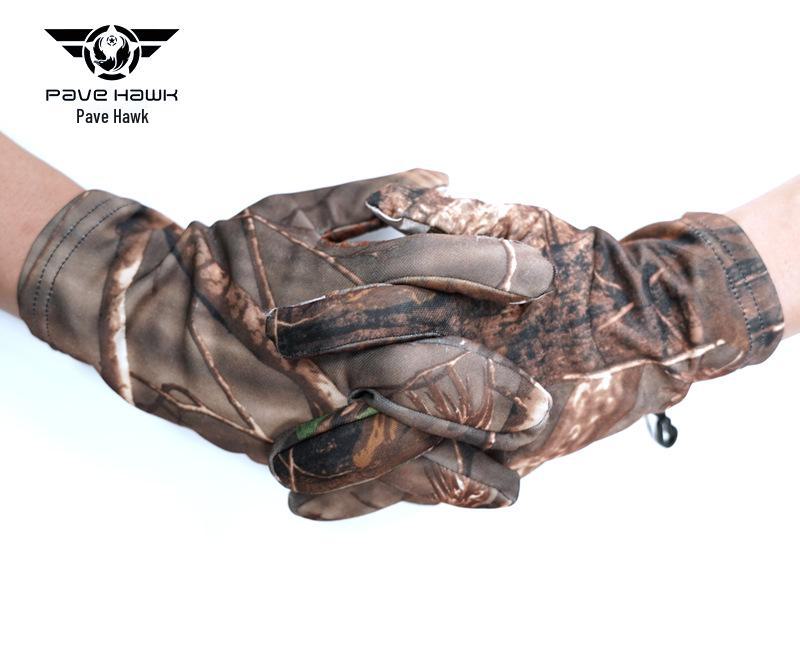 Camouflage Bionic Tactical Gloves: Non-Slip, Breathable, Touchscreen Compatible for Hunting, Cycling, and Running.