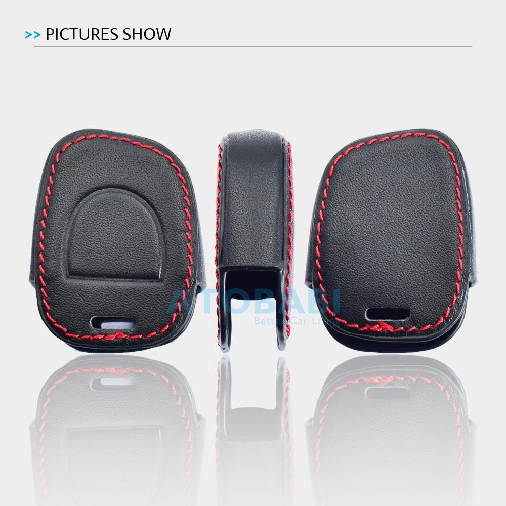 Leather Car Key Cover Bag For Renault Clio Symbol 2006 2007 2008 Kangoo Master Remote Fobs Shell Protector Case Auto Accessories