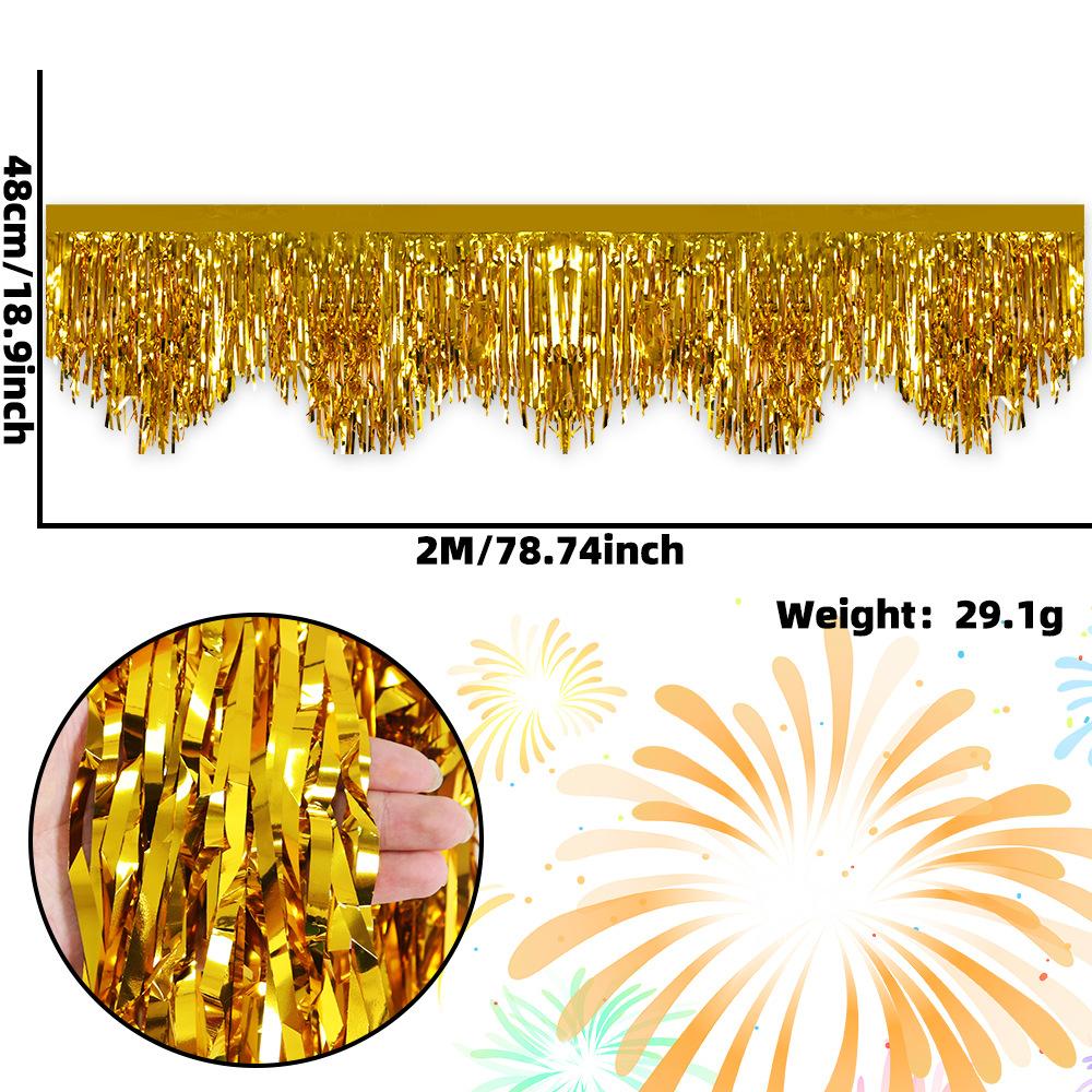 

Wedding Wall Hanging Exquisite Glitter Tassel Background Wave Rain Silk Curtain Elegant Party Backdrop Decoration For Photo