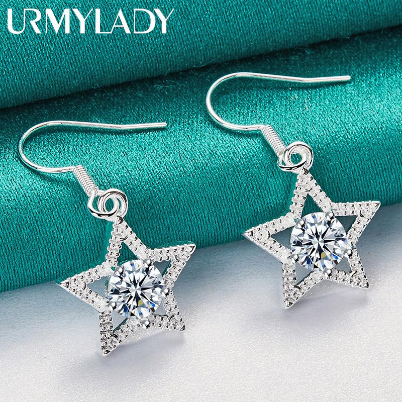 Cercei cu zirconiu din argint 925. Bijuterii