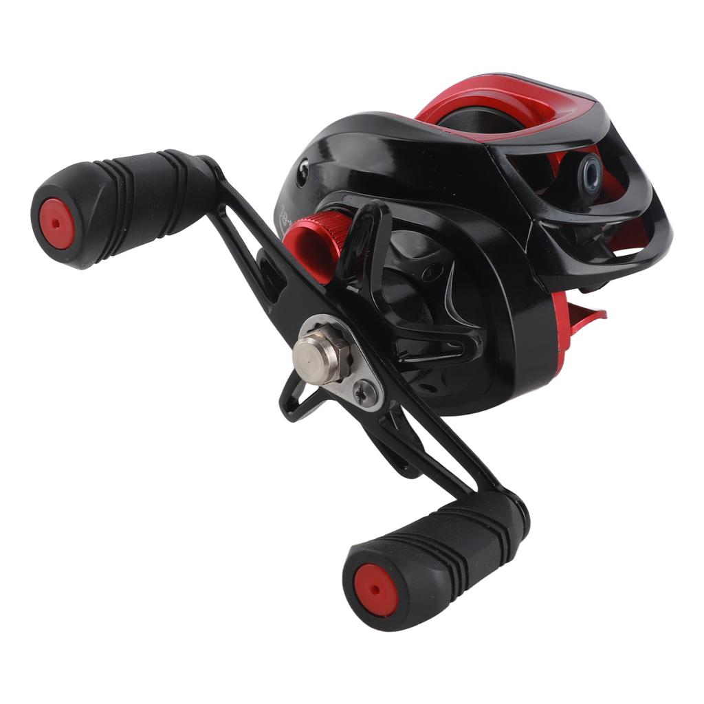 8KG Baitcasting Reel Double Seals Bearing Fishing Reel with Magnet Braking System Black Red Standard 7.2 Right Hand